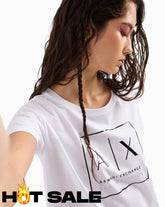 T-Shirt Women White Armani Exchange Camiseta